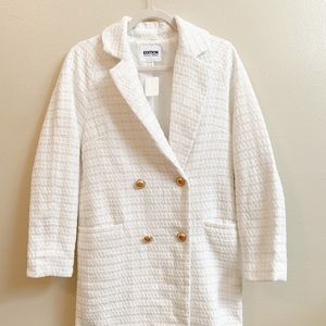 Express - NEW - Fancy White Coat with Gold Buttons